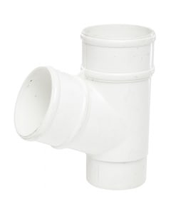68mm Round Downpipe Downpipe Branch 112.5 Degree White