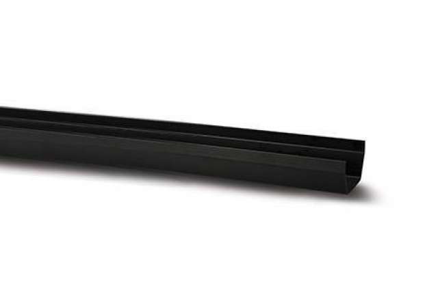 114mm Square Gutter Black 4m