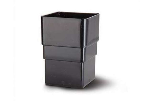 65mm Square Downpipe Connector Black