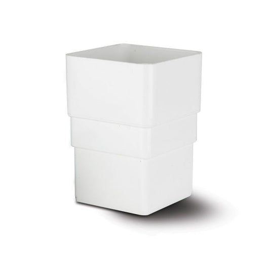 65mm Square Downpipe Connector White