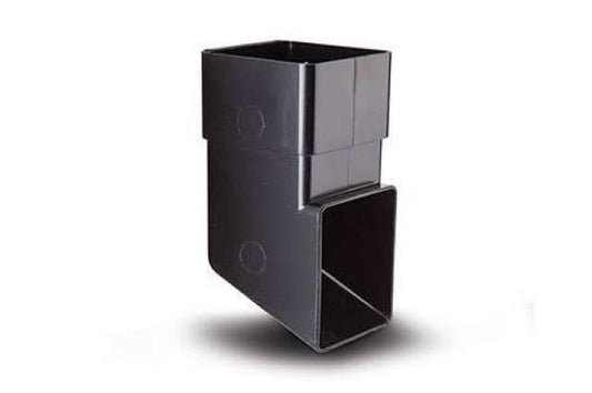 65mm Square Downpipe Shoe Black