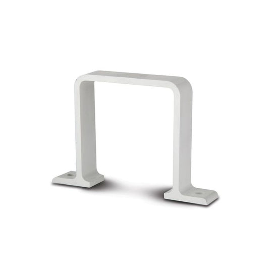 65mm Square Downpipe Flush Pipe Bracket White
