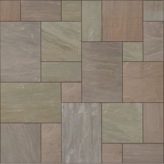 Raj Blend Indian Sandstone Paving Slabs Patio Pack (~15m2/Pack)