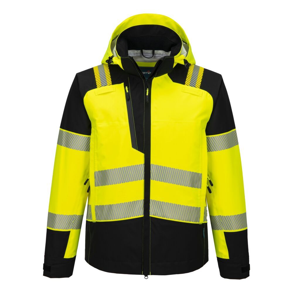 PW3 Hi-Vis Rain Jacket (3L), 4XL, R, Yellow/Black