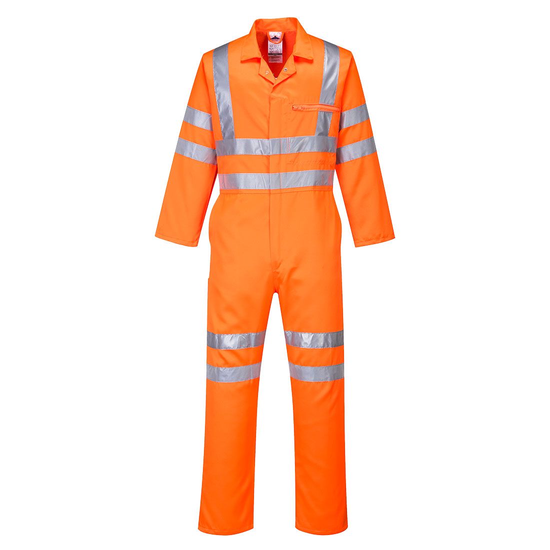 Hi-Vis Polycotton Service Coverall, L, T, Orange Tall