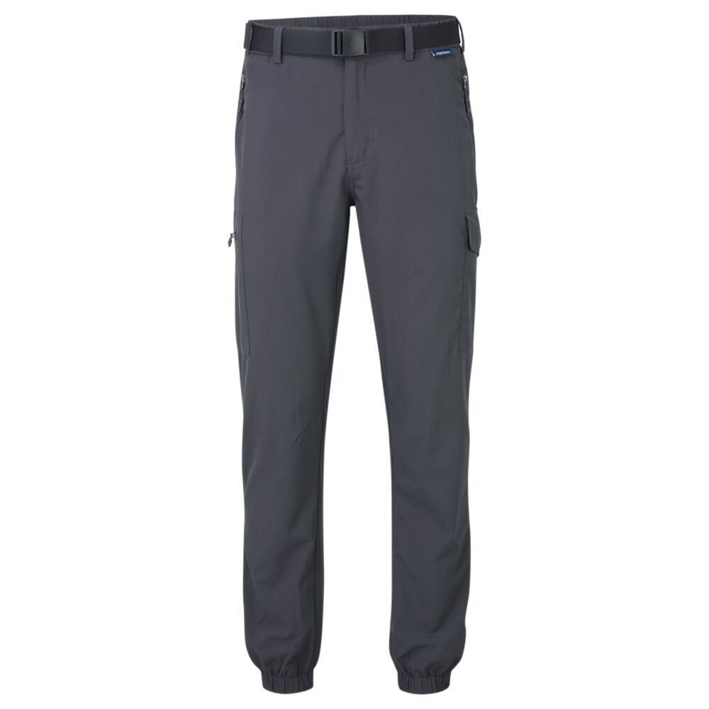 Stretch Lightweight Cuffed Trousers, 30, S, Metal Grey Short