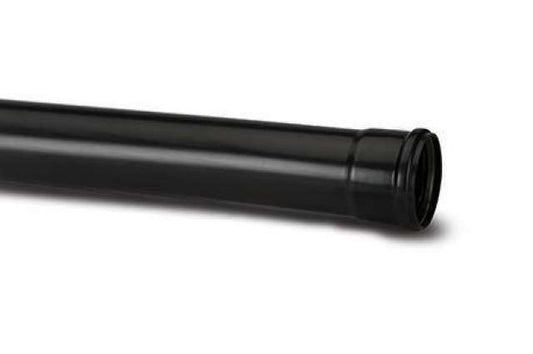 110mm Soil Pipe Single Socket Black 3m
