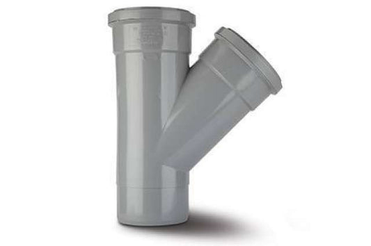 110mm Soil Equal Branch Double Socket 135 Degree Grey