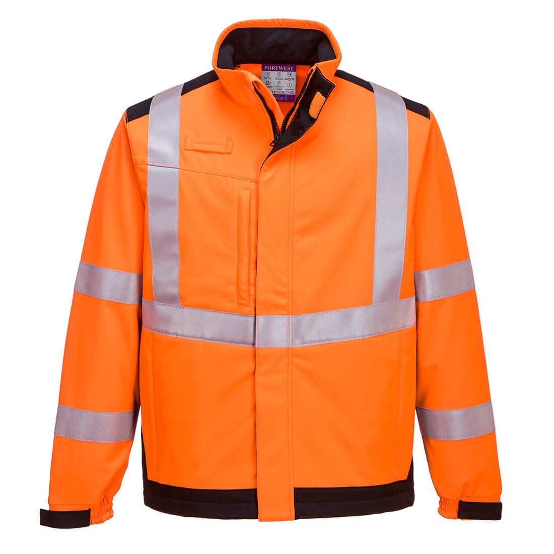 Modaflame Multi Norm Arc Softshell Jacket, 4XL, R, Orange/Navy