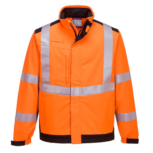 Modaflame Multi Norm Arc Softshell Jacket, 4XL, R, Orange/Navy