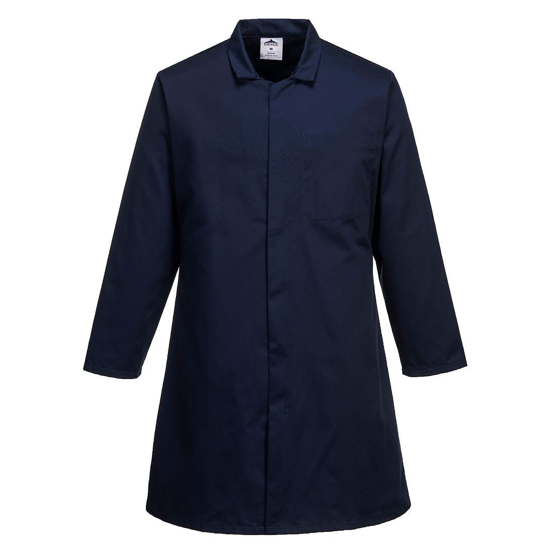 Men’s Food Coat, One Pocket, 4XL, R, Navy