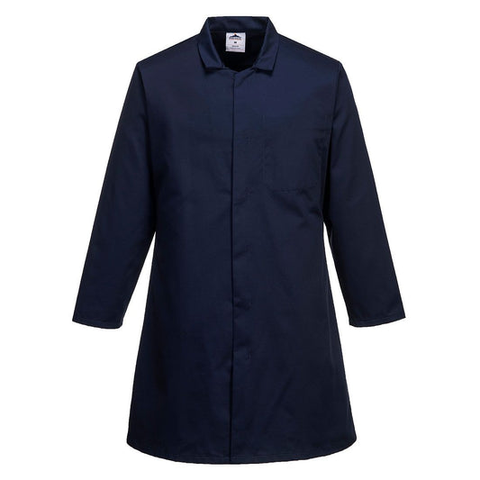 Men’s Food Coat, One Pocket, 4XL, R, Navy