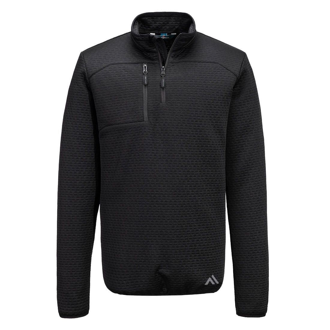 KX3 Sport Textured 1/4 Zip Sweatshirt, L, R, Black