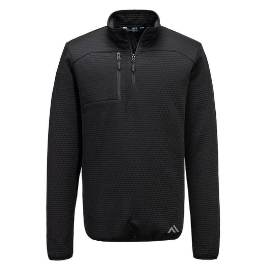 KX3 Sport Textured 1/4 Zip Sweatshirt, L, R, Black