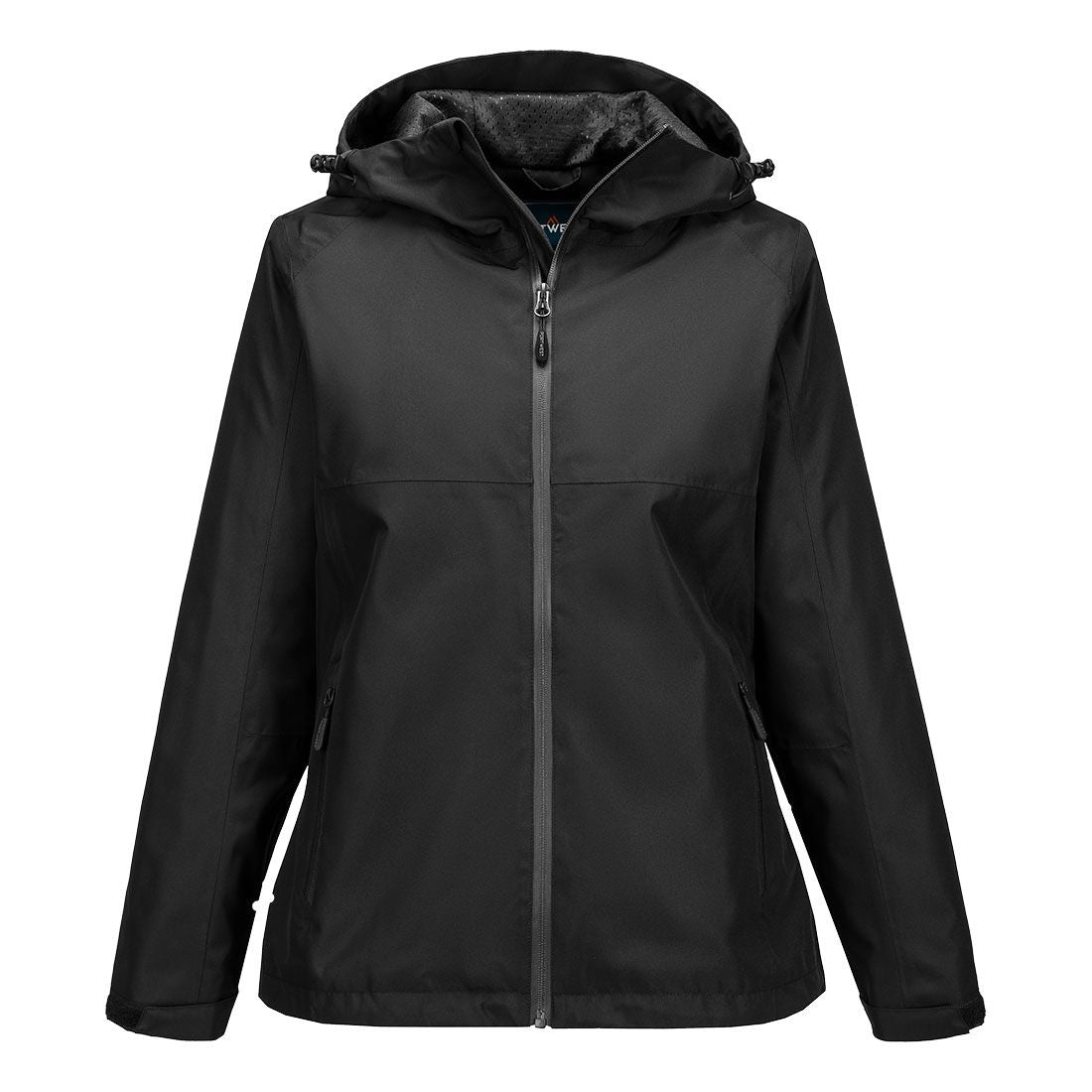 Women's Professional Rain Jacket, L, R, Black