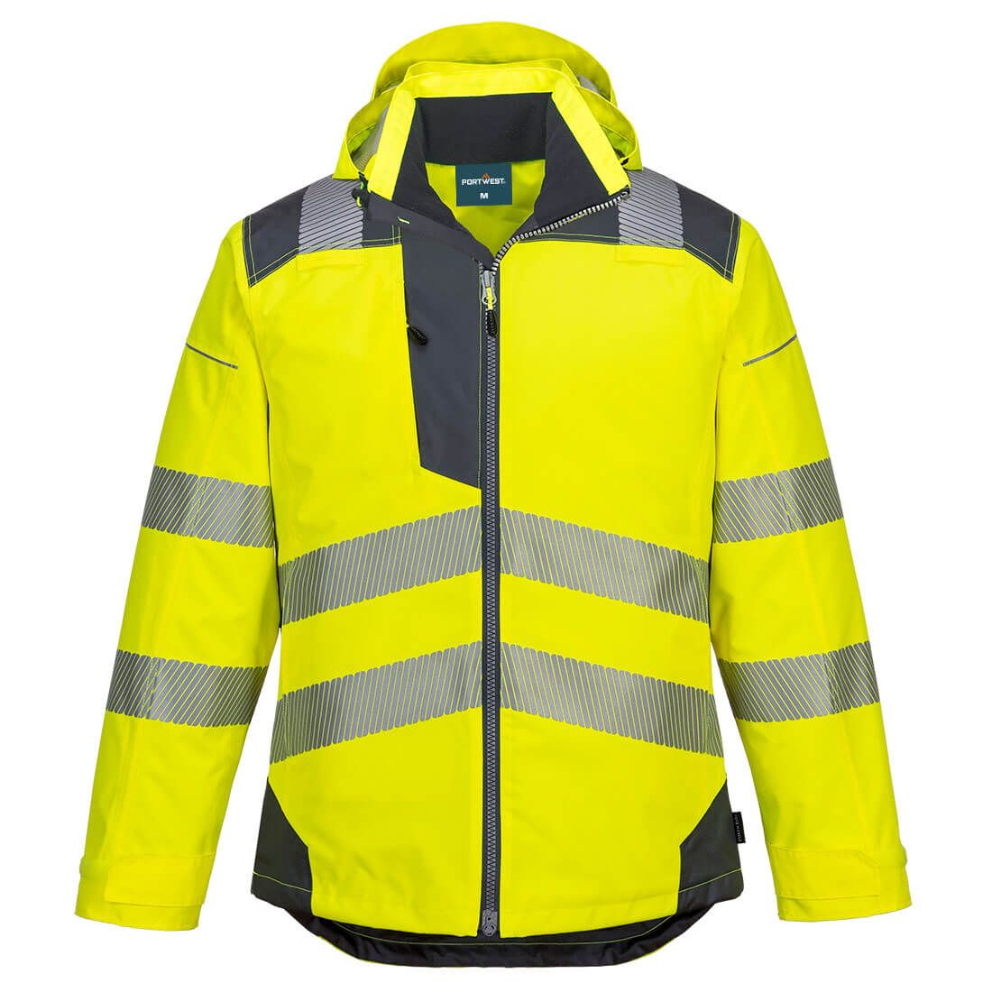 PW3 Hi-Vis Winter Jacket , L, , Yellow/Grey