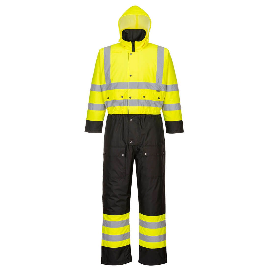 Hi-Vis Contrast Winter Coverall, 4XL, R, Yellow/Black