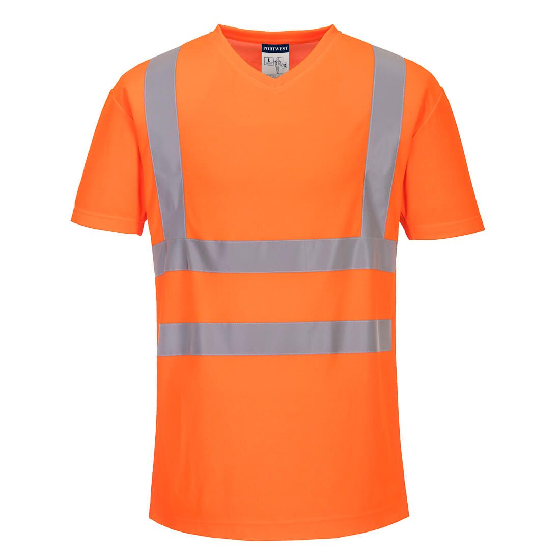Hi-Vis Cotton Comfort Mesh Insert T-Shirt S/S , 4XL, R, Orange
