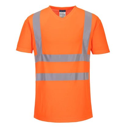 Hi-Vis Cotton Comfort Mesh Insert T-Shirt S/S , 4XL, R, Orange