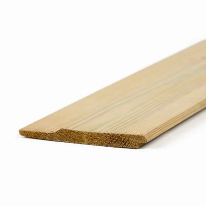 19mm x 125mm Shiplap Untreated Timber Cladding (Finish 14mm x 119mm) - 1 Meter