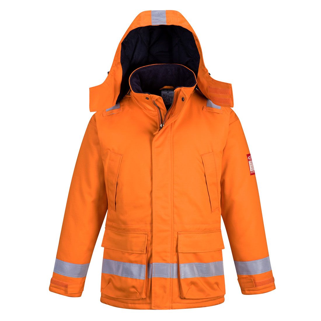 FR Anti-Static Winter Jacket, L, R, Orange