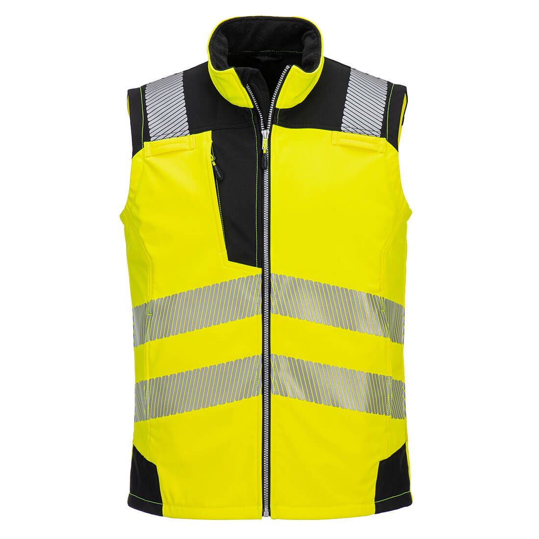Hi-Vis Softshell Gilet (3L), 4XL, R, Yellow/Black