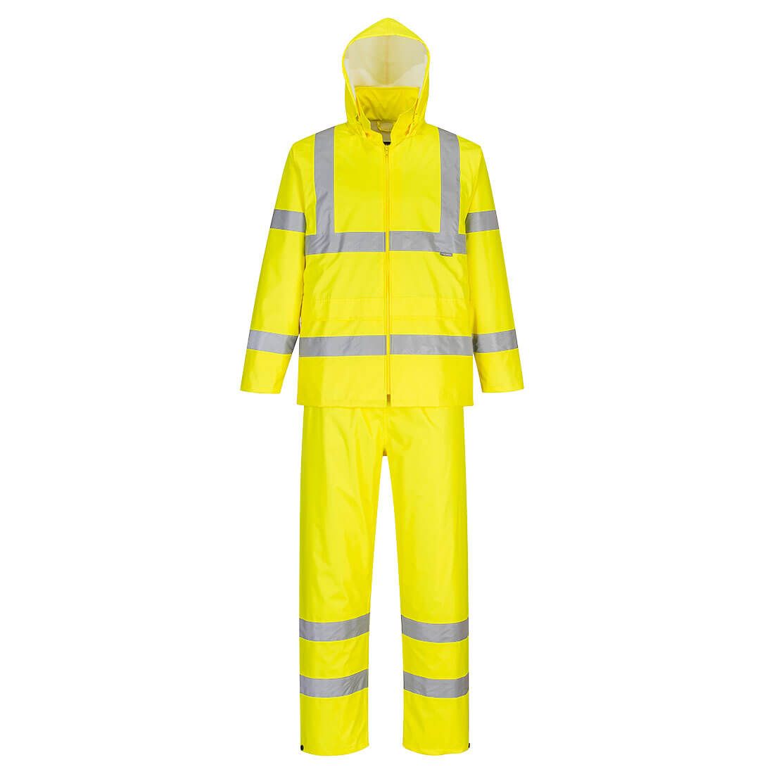 Hi-Vis Packaway Rain Suit , 4XL, R, Yellow