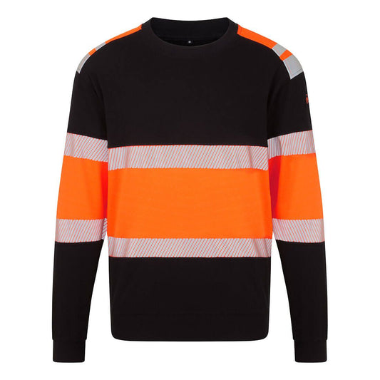 PW3 Modaflame Knit HVO Class 1 FR Sweatshirt, L, R, Orange/Black