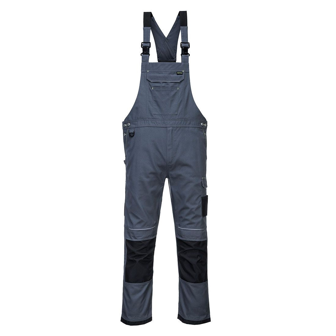 PW3 Work Bib and Brace, L, R, Zoom Grey/Black
