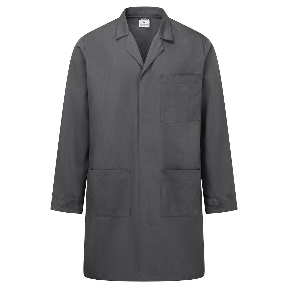 Anti-Static ESD Coat, 4XL, R, Zoom Grey