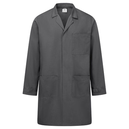 Anti-Static ESD Coat, 4XL, R, Zoom Grey