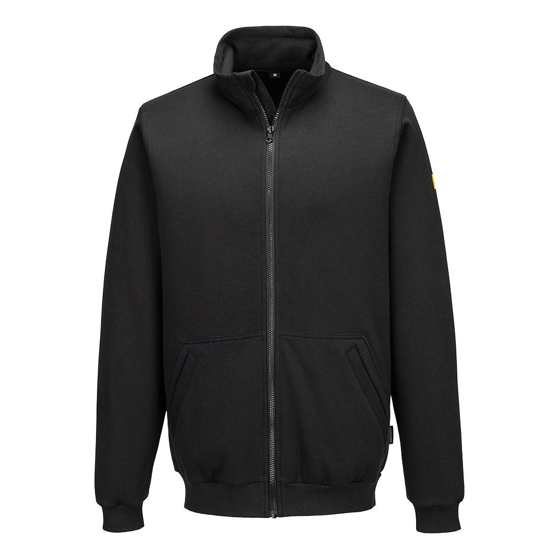 Anti-Static ESD Zip Sweatshirt, L, R, Black