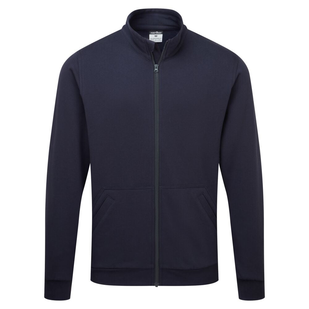 Anti-Static ESD Zip Sweatshirt, L, R, Navy