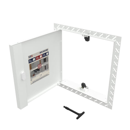 1 Hour Fire Rated White Beaded Frame Metal Access Panel 600mm x 600mm