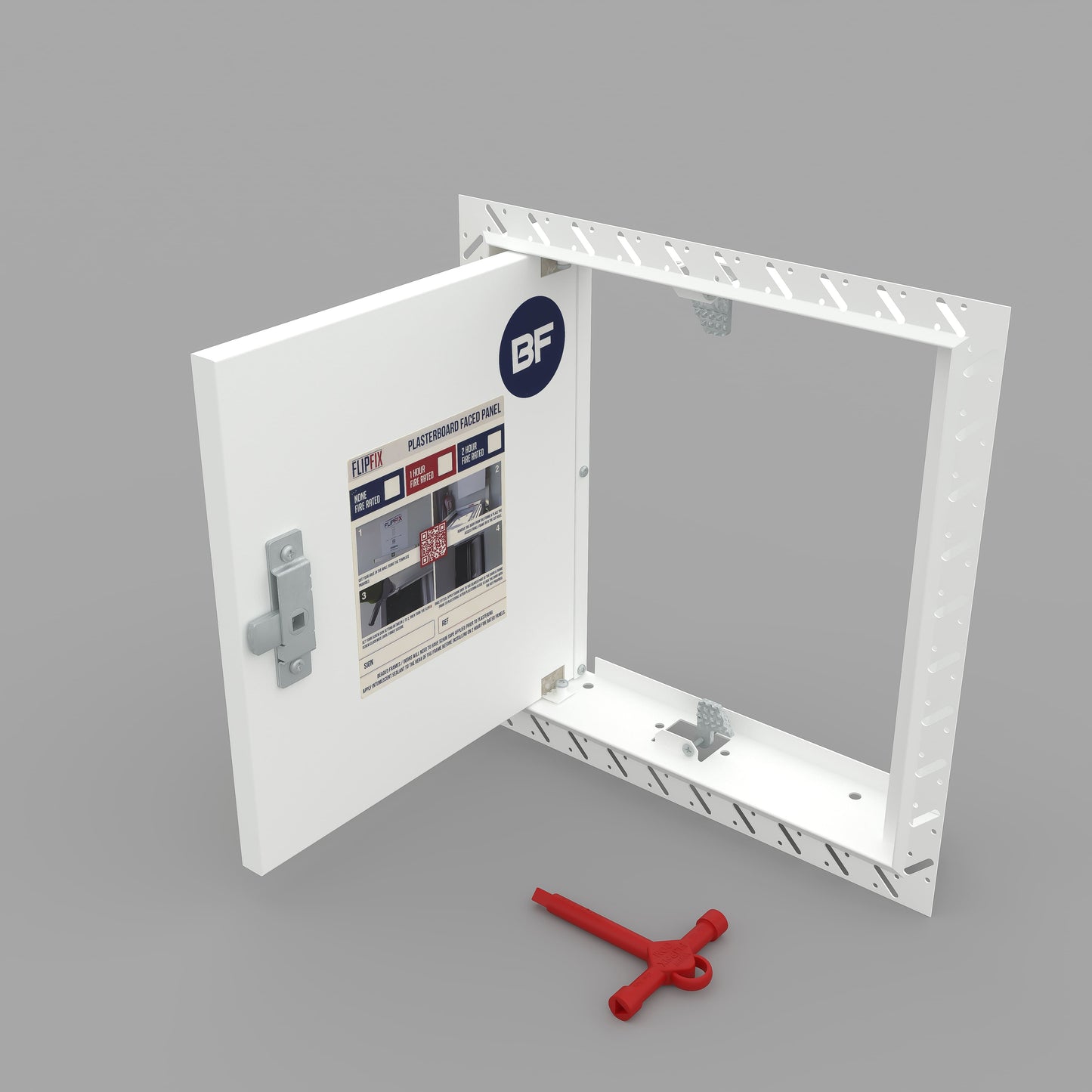 1 Hour Fire Rated White Beaded Frame Plasterboard Access Panel 300mm x 300mm