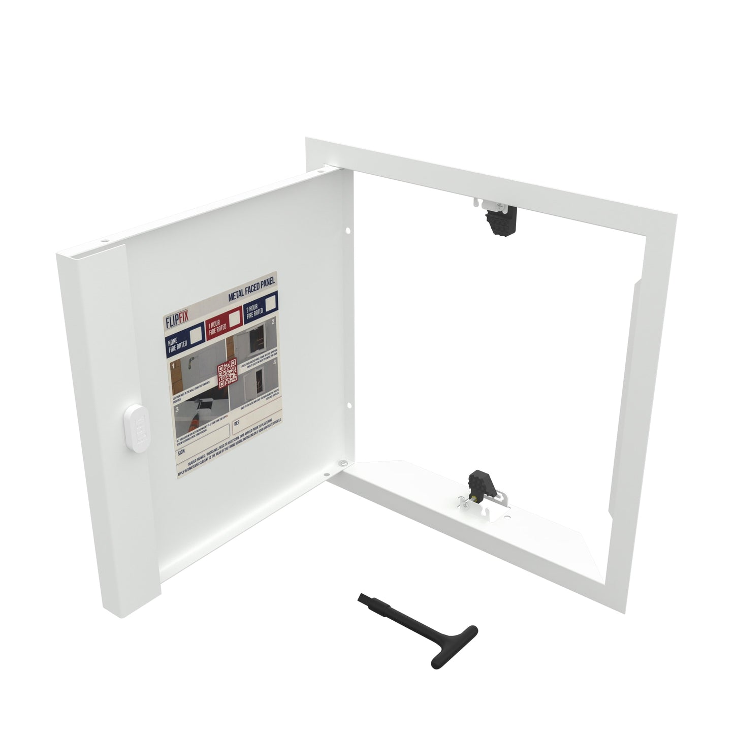 2 Hour Fire Rated White Picture Frame Metal Access Panel 550mm x 550mm