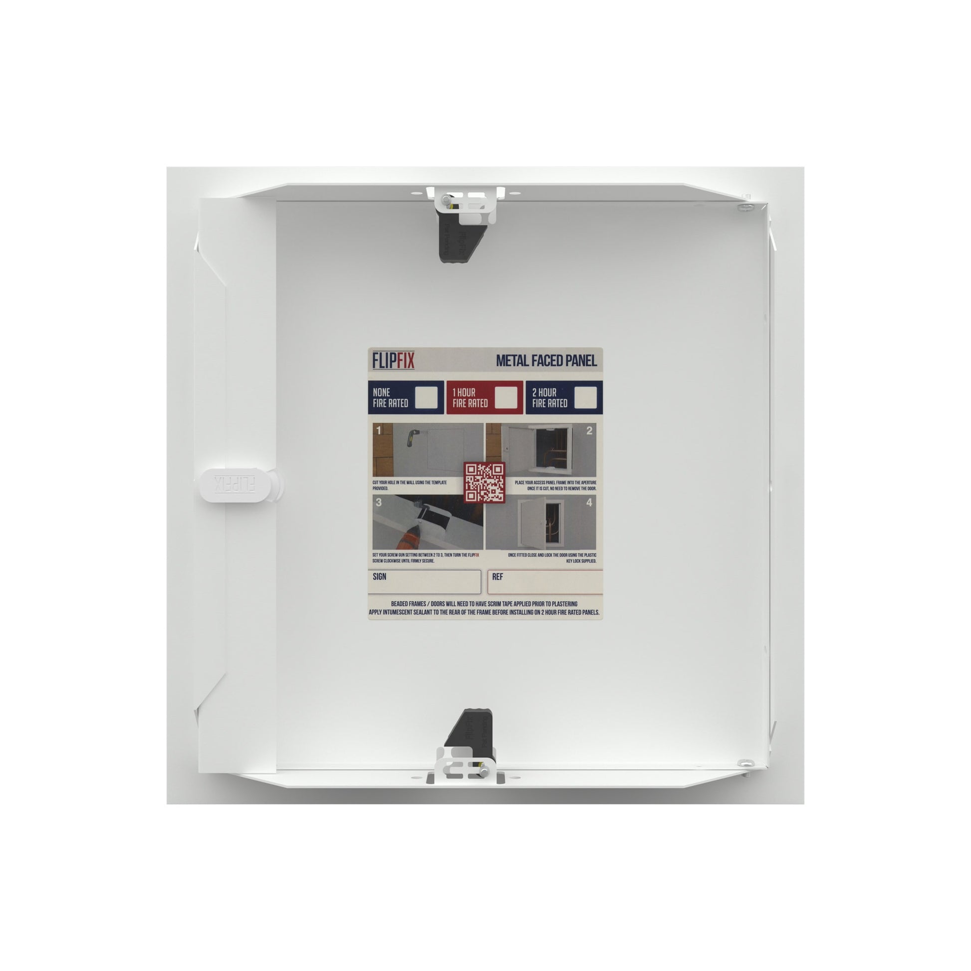 1 Hour Fire Rated White Picture Frame Metal Access Panel 1200mm x 600mm