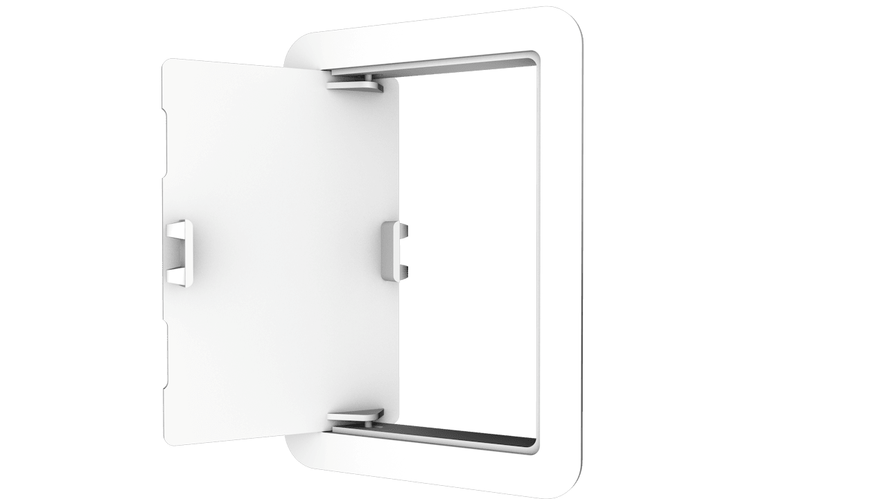 Non-Fire Rated White Picture Frame Plastic Access Panel 355mm x 355mm