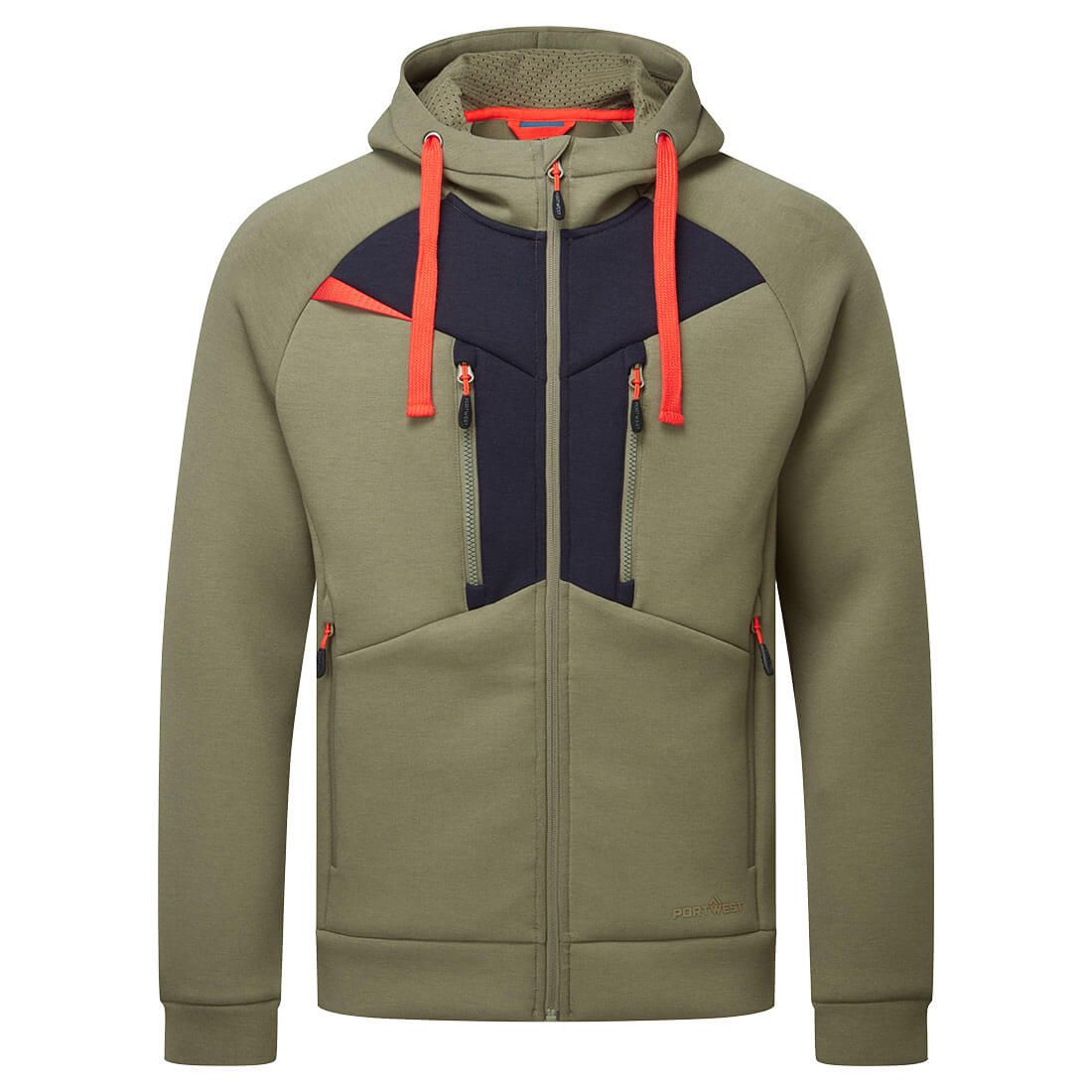 DX4 Zipped Hoodie , L, R, Moss Green