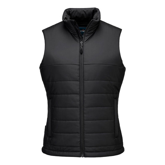 Professional Women's Insulated Baffle Gilet, L, R, Black