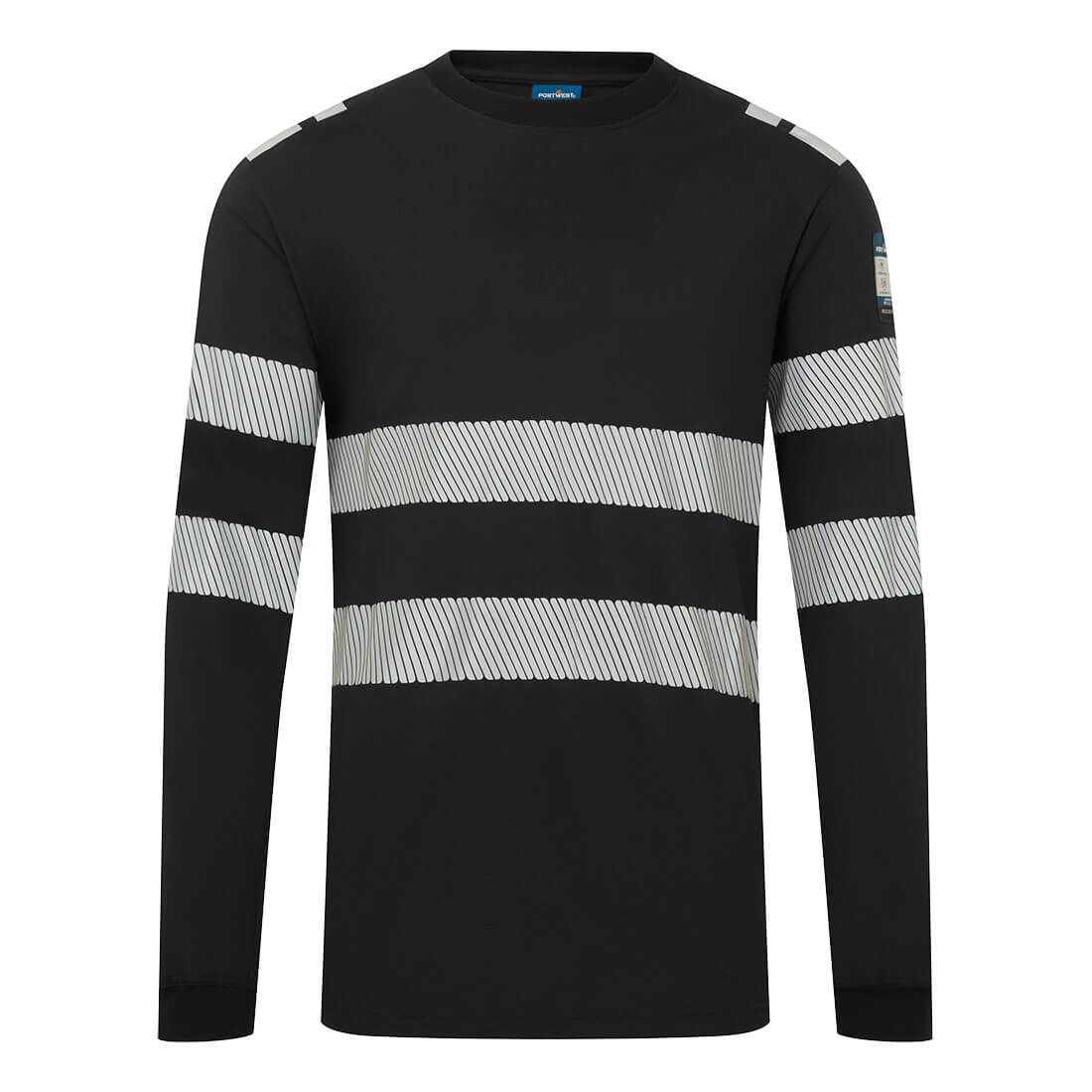 PW3 Modaflame Knit FR Long Sleeve T-Shirt, L, R, Black