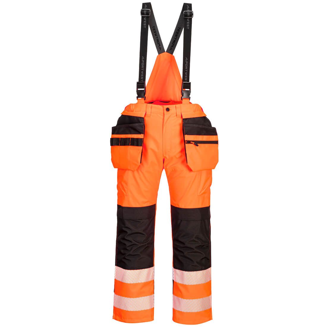 PW3 Hi-Vis Rain Trousers, L, R, Orange/Black
