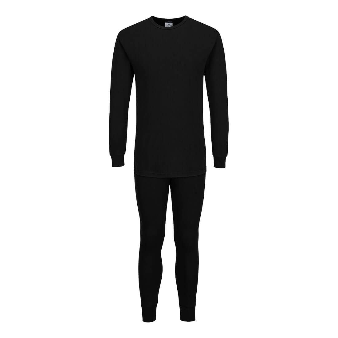 Thermal Base Layer Set, 4XL, R, Black