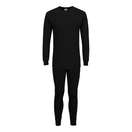 Thermal Base Layer Set, 4XL, R, Black