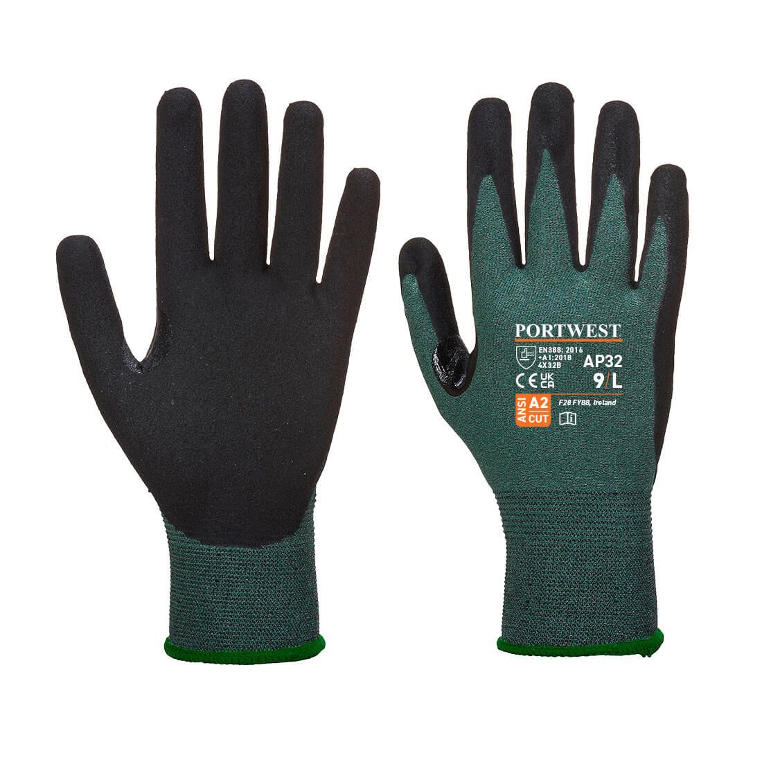 Dexti Cut Pro Glove, L, R, Black/Grey
