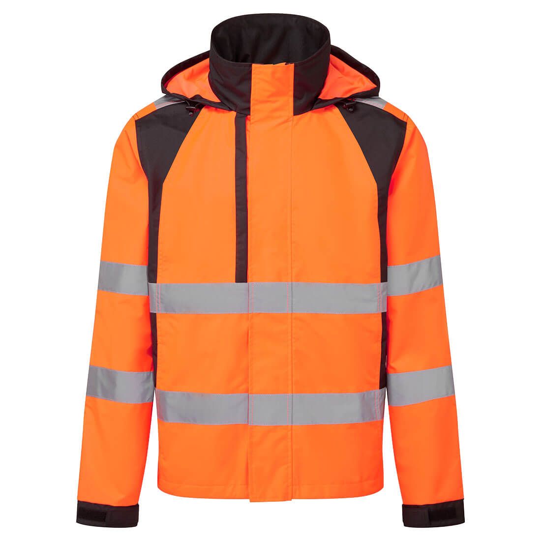 WX2 Eco Hi-Vis Rain Jacket, L, R, Orange/Black