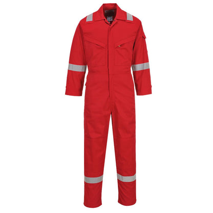 Flame Resistant Light Weight Anti-Static Coverall 280g, L, R, Red