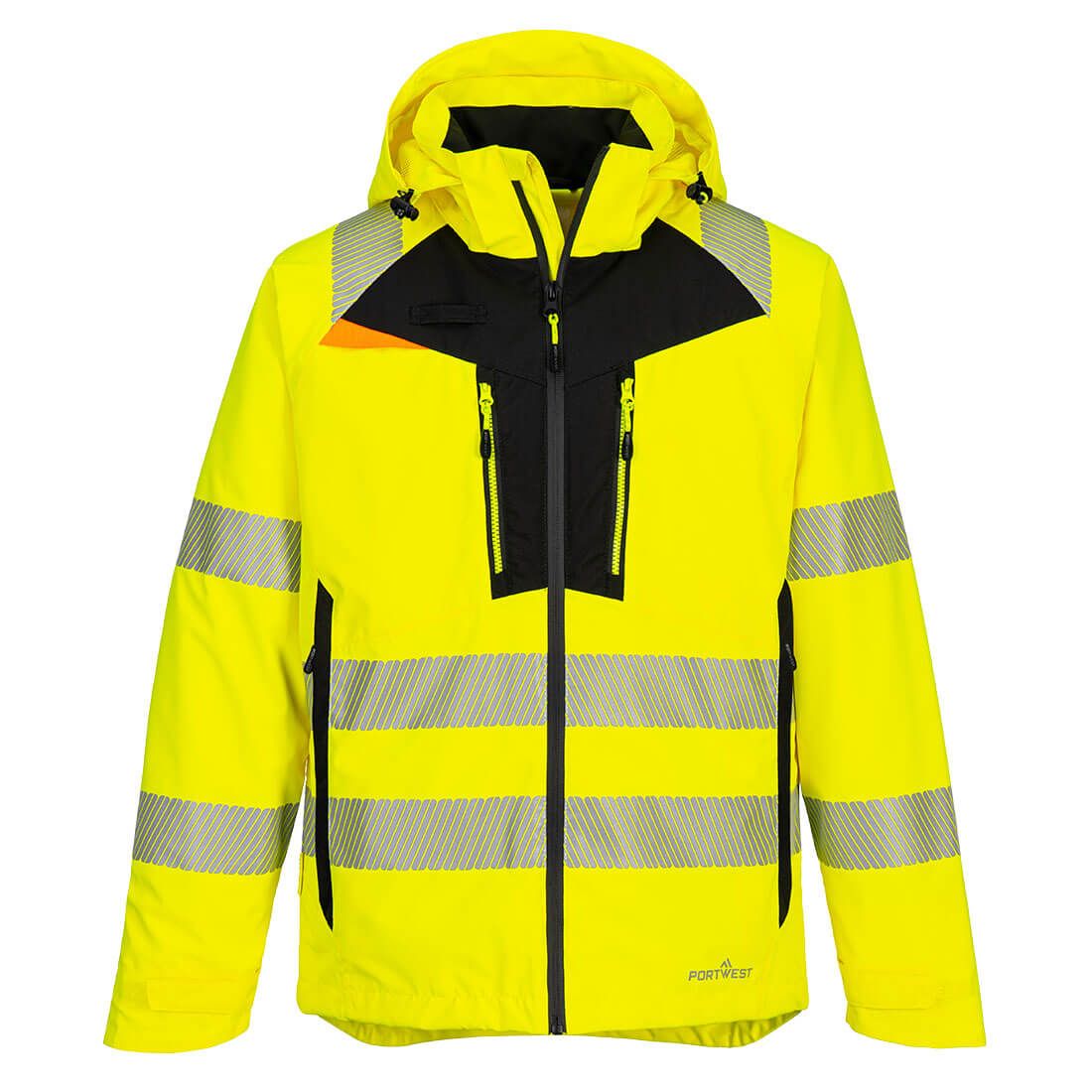 DX4 Hi-Vis Rain Jacket , 4XL, R, Yellow