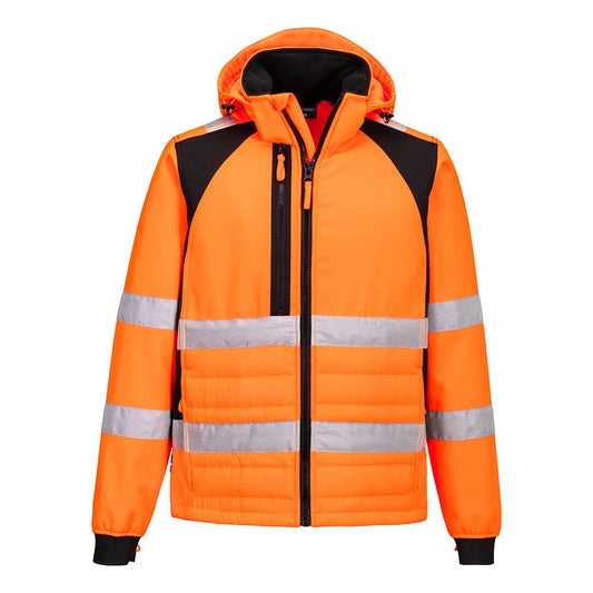 WX2 Eco Hi-Vis Hybrid Jacket, L, R, Orange/Black