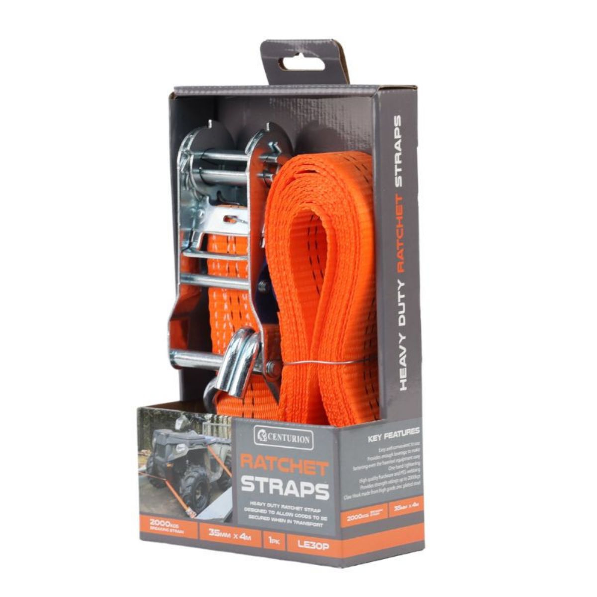 CENTURION LE30P RATCHET STRAP 4m (2000kg)